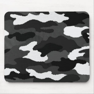 Black & White Camo Mouse Mat