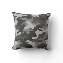 Black & White Camouflage Pillow
