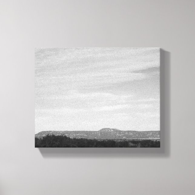 Black & White Caprock Canyon Rim Landscape 8x10 Canvas Print (Front)