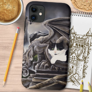 Black White Castle Gargoyle iPhone 11 Case