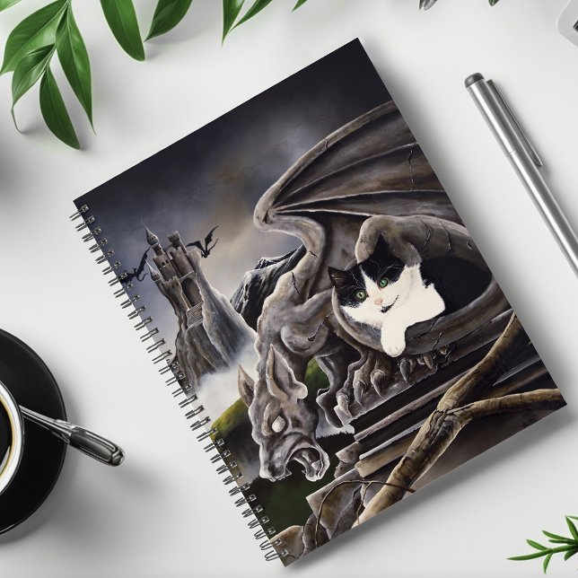 Black White Cat Gargoyle Planner (Creator Uploaded)