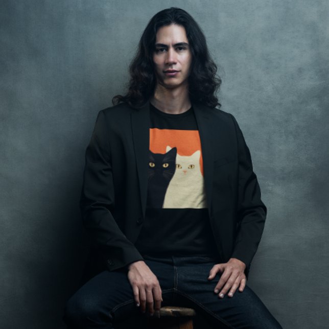 Black & White Cat T-shirt (Creator Uploaded)