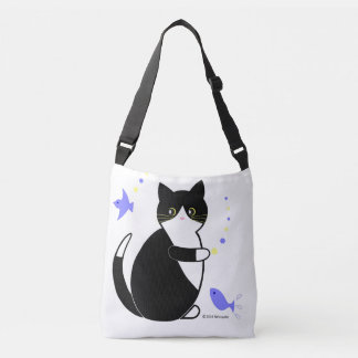 Black & White Cat, Tuxedo Cat Crossbody Bag