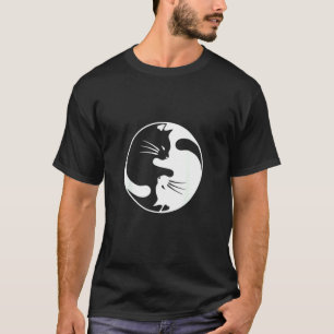 Black White Cat Yin And Yang For Women And Daddy T-Shirt