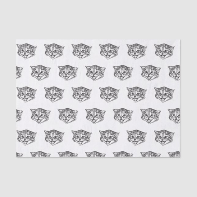 Black & White Cats Tissue Paper (Front)