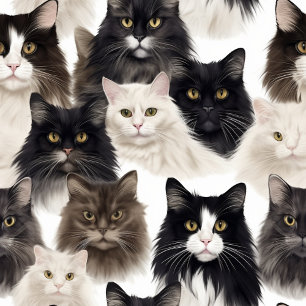 Black & White Cats Wrapping Paper