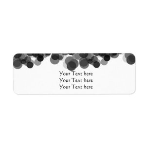 Black White Caviar Dots Wedding Address Labels