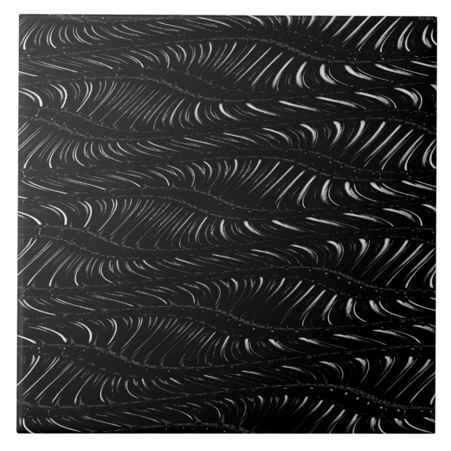 Black White Ceramic Tile (Front)