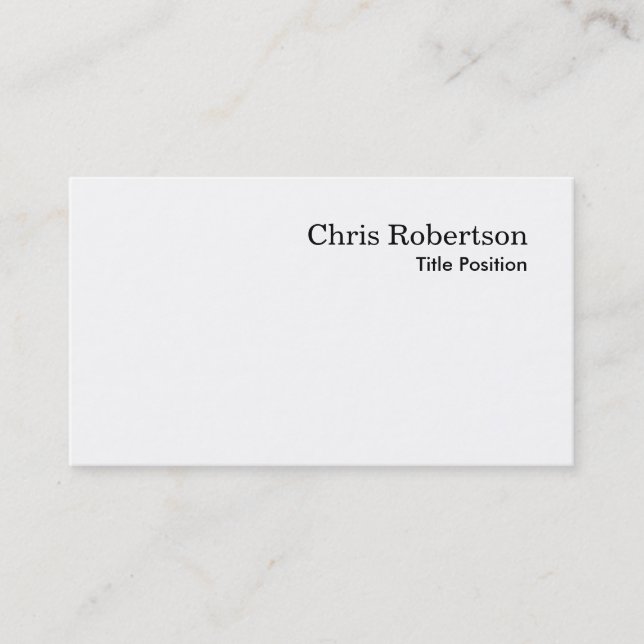 Black White Charming Script Business Card (Front)