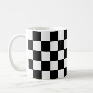 Black white checked - Mug