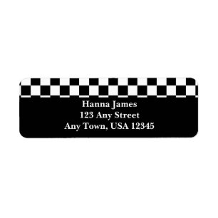 Black White Checkerboard Pattern Personalized