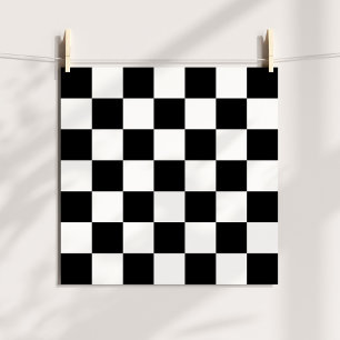 Black & White Checkered Pattern Poster