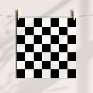 Black & White Checkered Pattern Poster
