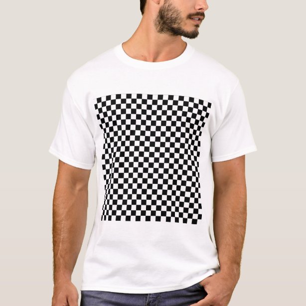 Black And White Checkered T-Shirts & Shirt Designs | Zazzle UK