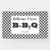Black | White Checks Baby Q BBQ Shower 