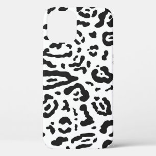 Black & White Cheetah Leopard Animal Print  Case-M iPhone 12 Case