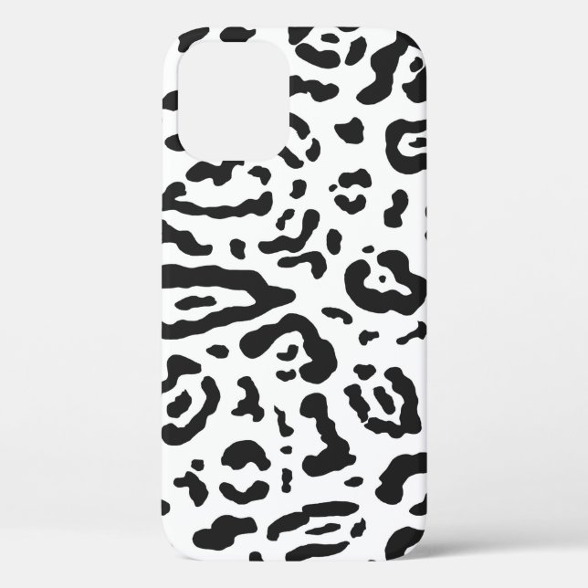 Black & White Cheetah Leopard Animal Print  Case-M Case-Mate iPhone Case (Back)