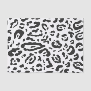 Black & White Cheetah Leopard Animal Print Party Tissue Paper