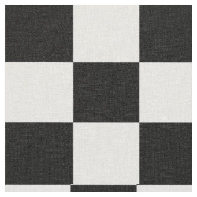 Black & White Chequerboard Background Fabric (Close Up)
