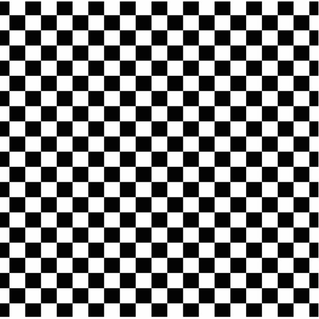 Black & White Chequerboard Background Standing Photo Sculpture (Front)