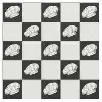 Black White Chequered Pattern Chef Uniform