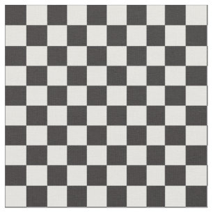 Black & White Chequered Pattern Fabric