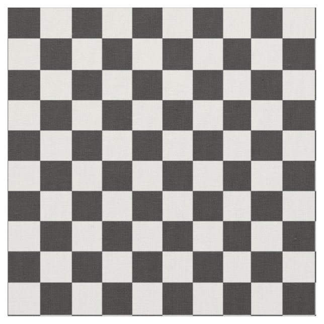 Black & White Chequered Pattern Fabric (Close Up)