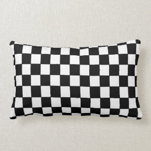 Black White chequered - Pillow