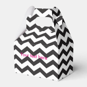 Black & White Chevron Modern Party Favour Boxes