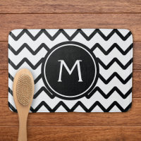 Black & White Chevron Monogram