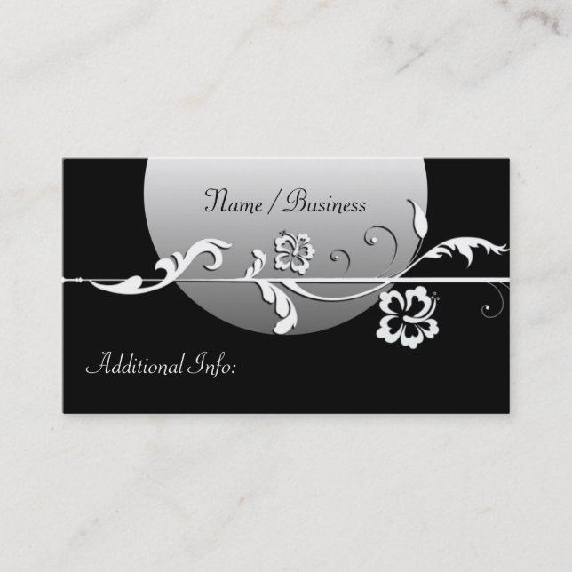 Black & White Chic Business Card (Front)
