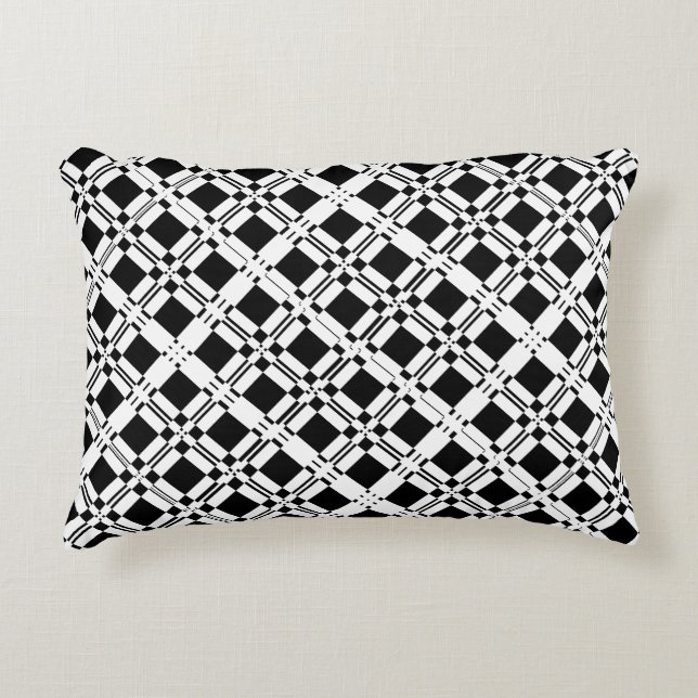 Black & White Chic Decorative Cushion (Front)