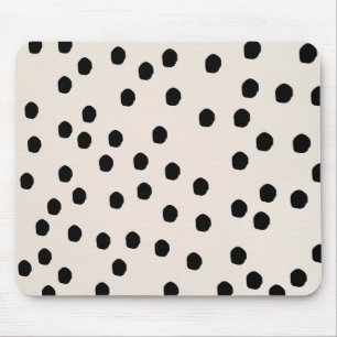 Black & White Chic Dots Mousepad