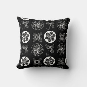 Black White Chic Pattern Cushion