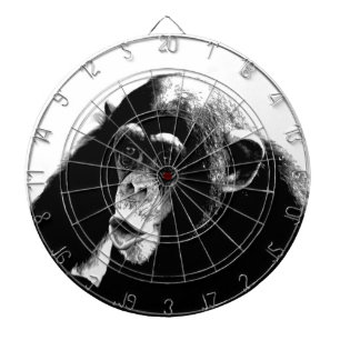 Black White Chimpanzee Dartboard