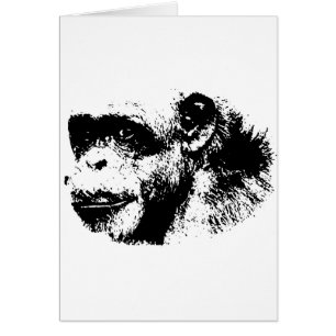 Black & White Chimpanzee Pop Art