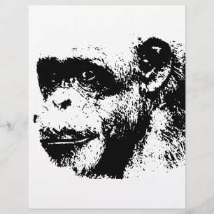 Black & White Chimpanzee Pop Art