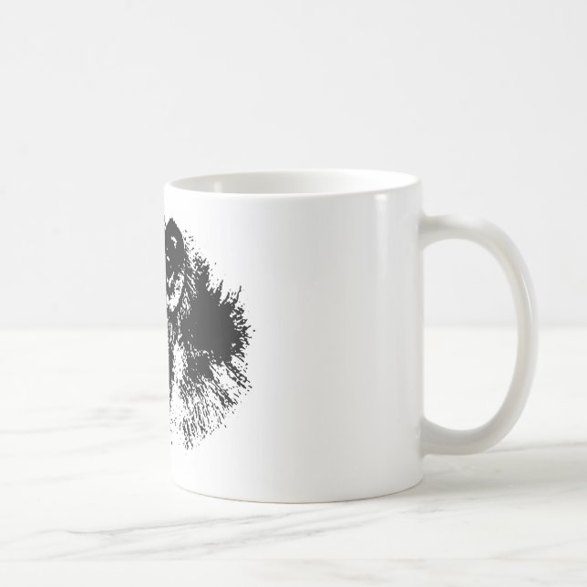 Black & White Chimpanzee Pop Art Coffee Mug (Right)