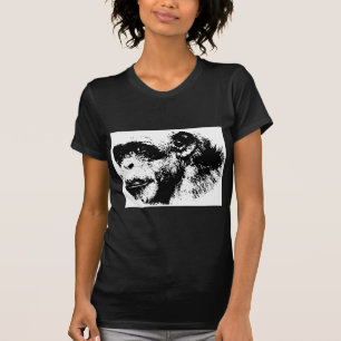 Black & White Chimpanzee Pop Art T-Shirt