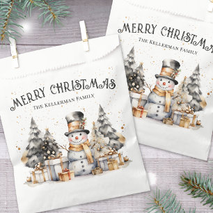 Black White Christmas Favour Bags