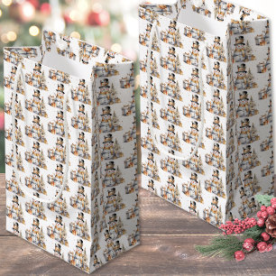 Black White Christmas Small Gift Bag