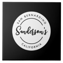 Black White City Town Place Location Name Circle