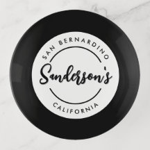 Black White City Town Place Location Name Circle 