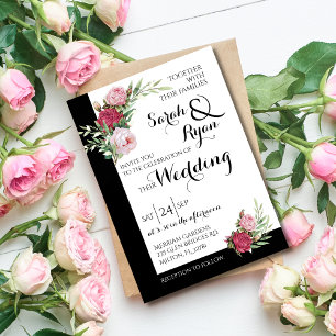 Black & White Classic 5" x 7" Wedding Invitation