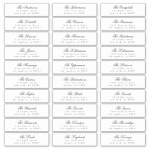 Black White Classic Calligraphy Address Guest