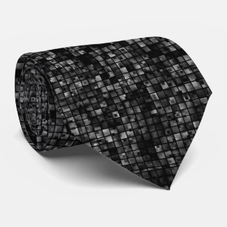 Black White Classic Disco Pattern Tie