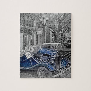 "Black White" "Classic MG" "Colour Splash" Jigsaw Puzzle