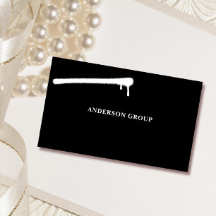 black & white classic minimalist unique business card