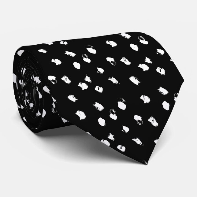 Black & White Classic Tie (Rolled)