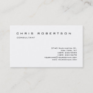 Black White Classic Trendy Charming Business Card